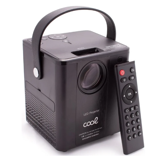 Video Projetor Rainbow 3000 Lúmens HDMI/SD/USB Wi-Fi c/ Coluna Integrada (Preto) - COOL