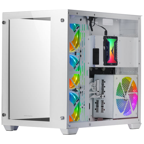 Caixa E-ATX MCV3W XXL Vidro Temperado (Branco) - MARS GAMING