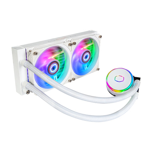 Water Cooler MasterLiquid PL240 Flux ARGB Liquid (Branco) - COOLER-MASTER