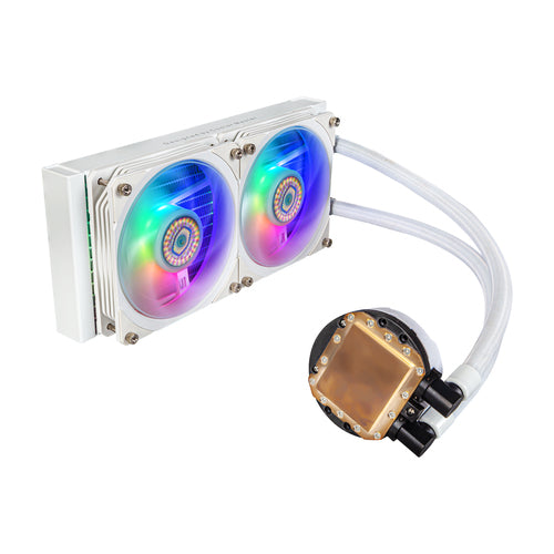 Water Cooler MasterLiquid PL240 Flux ARGB Liquid (Branco) - COOLER-MASTER