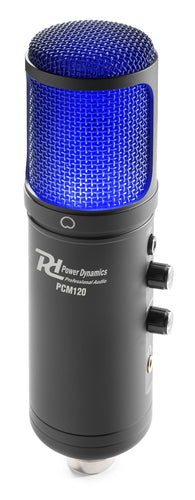 Microfone Condensador USB (PCM120) - POWER DYNAMICS