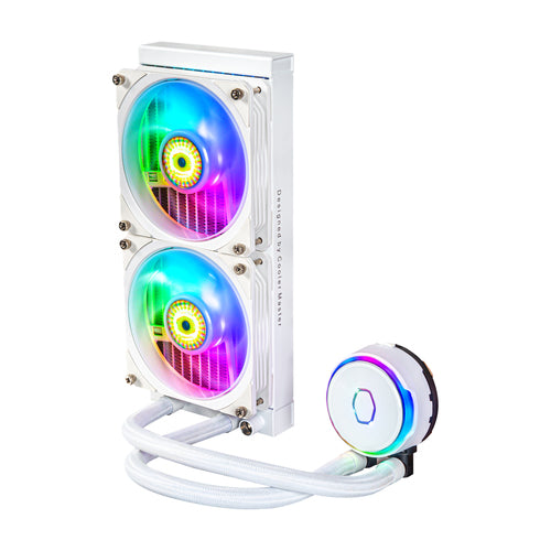 Water Cooler MasterLiquid PL240 Flux ARGB Liquid (Branco) - COOLER-MASTER
