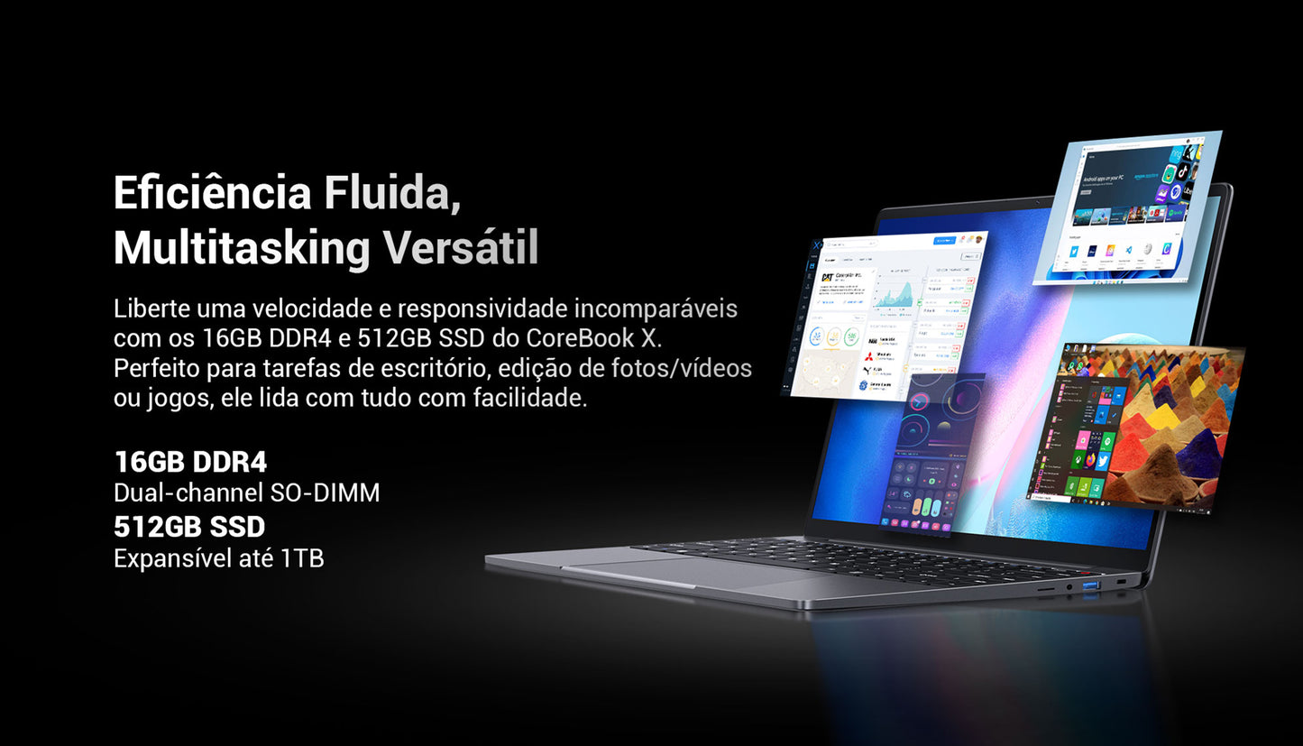 Portátil Core Book X 14,1" 2K I5-12450H 16GB/512GB Windows 11 Home - CHUWI