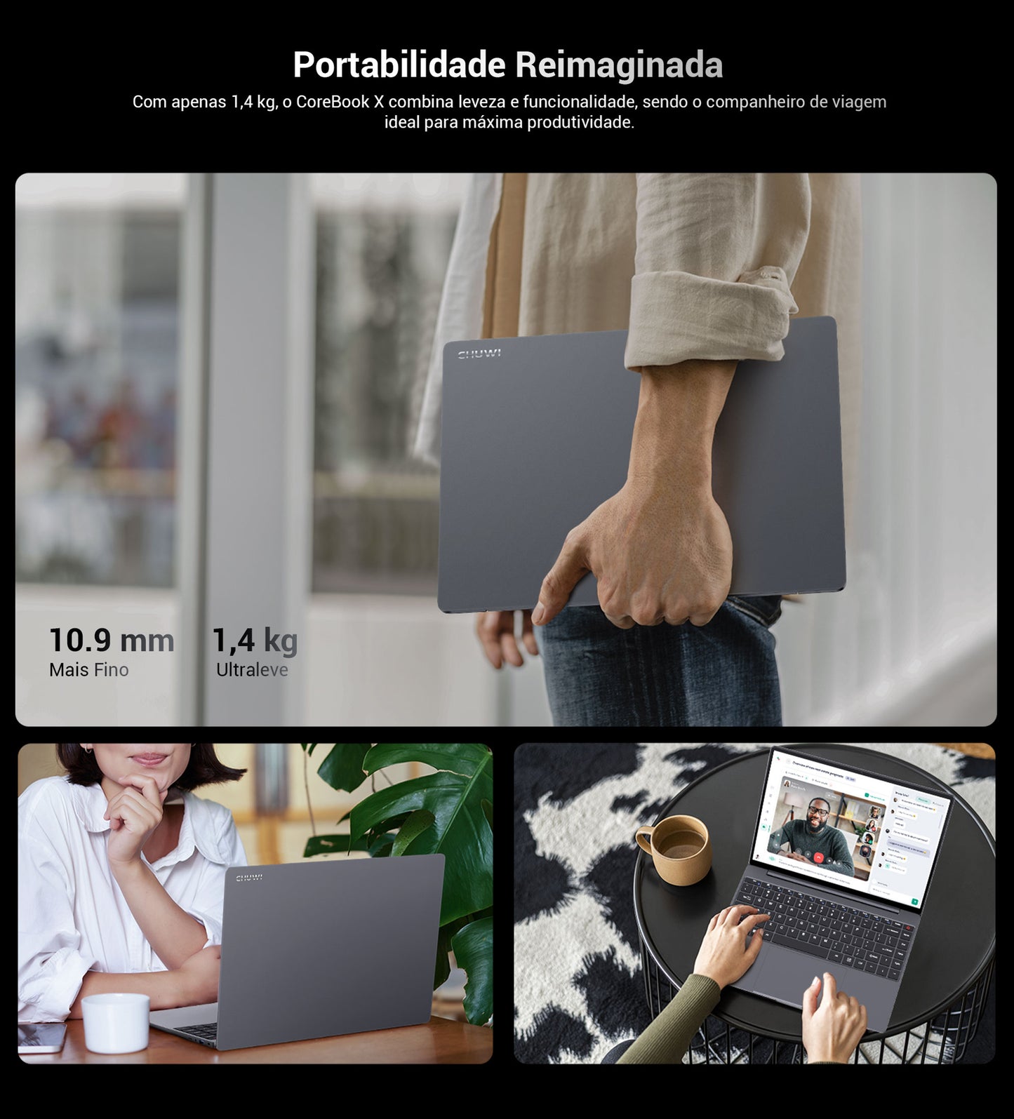 Portátil Core Book X 14,1" 2K I5-12450H 16GB/512GB Windows 11 Home - CHUWI