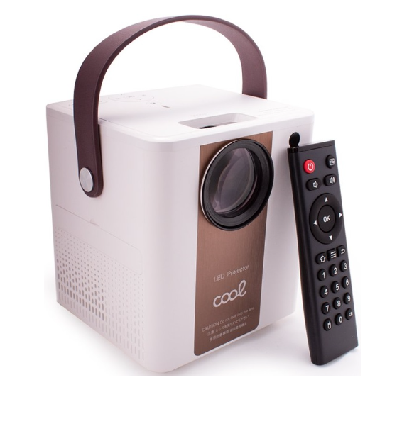 Video Projetor Rainbow 3000 Lúmens HDMI/SD/USB Wi-Fi c/ Coluna Integrada (Branco) - COOL