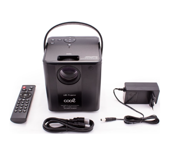 Video Projetor Rainbow 3000 Lúmens HDMI/SD/USB Wi-Fi c/ Coluna Integrada (Preto) - COOL