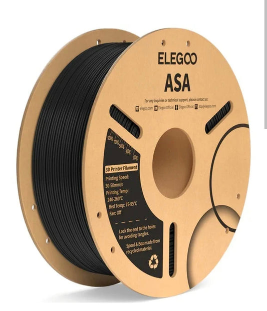 Filamento de Impressão 3D ASA 1,75mm 1Kg (Preto) - ELEGOO