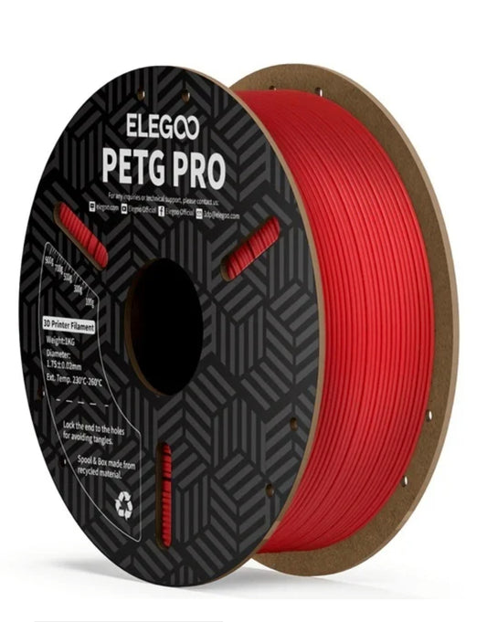 Filamento de Impressão 3D PETG Pro 1,75mm 1Kg (Vermelho) - ELEGOO