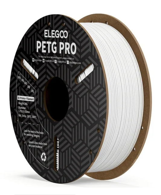 Filamento de Impressão 3D PETG Pro 1,75mm 1Kg (Branco) - ELEGOO