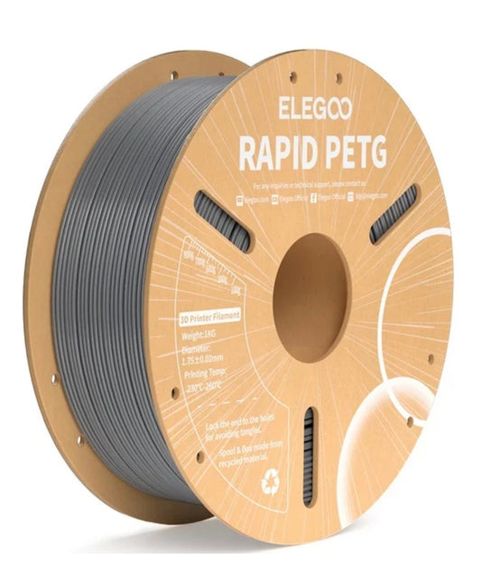 Filamento de Impressão 3D PETG Rapid 1,75mm 1Kg (Prateado) - ELEGOO