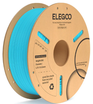 Filamento de Impressão 3D PLA+ 1,75mm 1Kg (Azul Céu) - ELEGOO