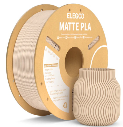 Filamento de Impressão 3D PLA MATTE 1,75mm 1Kg (Bege) - ELEGOO