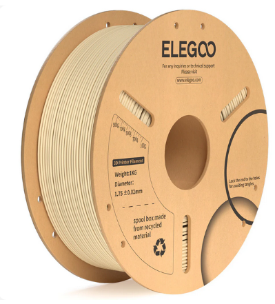 Filamento de Impressão 3D PLA+ 1,75mm 1Kg (Bege) - ELEGOO