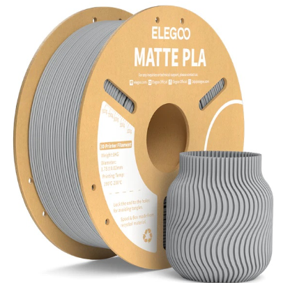 Filamento de Impressão 3D PLA MATTE 1,75mm 1Kg (Cinza Ardósia) - ELEGOO