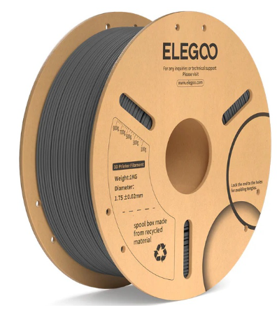 Filamento de Impressão 3D PLA+ 1,75mm 1Kg (Cinzento Espacial) - ELEGOO
