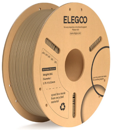 Filamento de Impressão 3D PLA+ 1,75mm 1Kg (Madeira) - ELEGOO