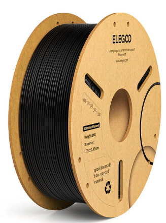 Filamento de Impressão 3D PLA+ 1,75mm 1Kg (Preto) - ELEGOO