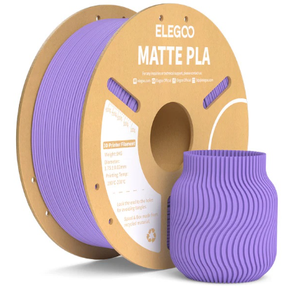 Filamento de Impressão 3D PLA MATTE 1,75mm 1Kg (Roxo Lavanda) - ELEGOO