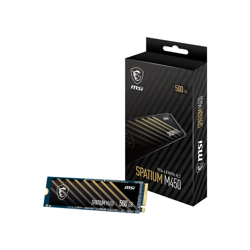 SSD M.2 2280 Spatium M450 500GB 3D NAND NVMe - MSI