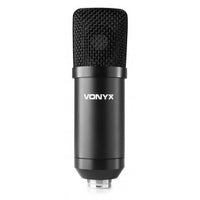 Microfone Condensador USB de Estúdio c/ Suporte Dobrável (CMS300B) Preto - VONYX
