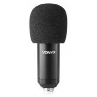 Microfone Condensador USB de Estúdio c/ Suporte Dobrável (CMS300B) Preto - VONYX