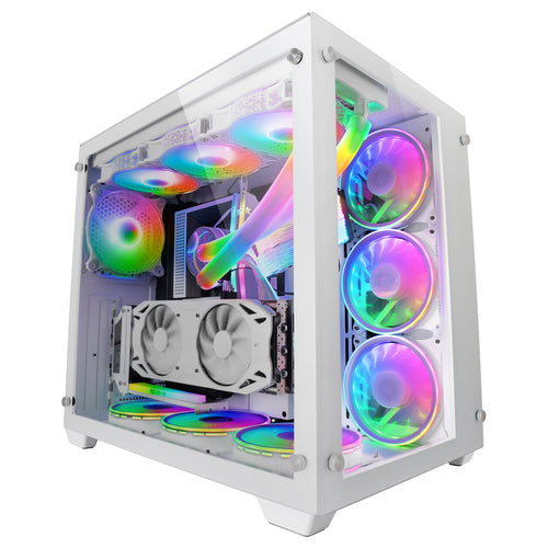 Caixa E-ATX MCV3W XXL Vidro Temperado (Branco) - MARS GAMING