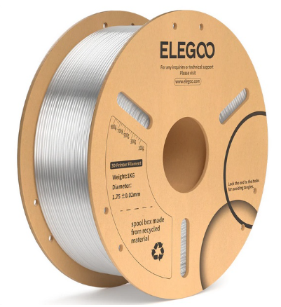Filamento de Impressão 3D PLA+ 1,75mm 1Kg (Transparente) - ELEGOO