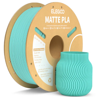 Filamento de Impressão 3D PLA MATTE 1,75mm 1Kg (Verde Azulado) - ELEGOO