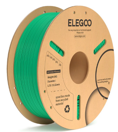 Filamento de Impressão 3D PLA+ 1,75mm 1Kg (Verde Mar) - ELEGOO