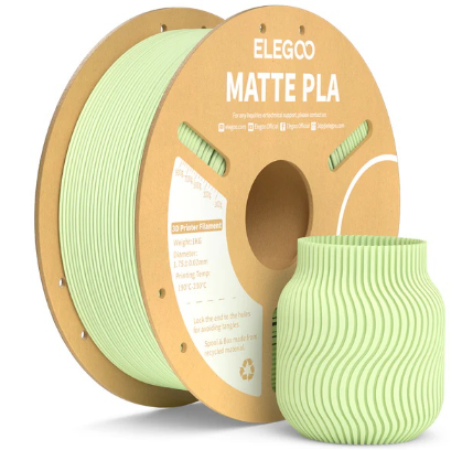 Filamento de Impressão 3D PLA MATTE 1,75mm 1Kg (Verde Menta) - ELEGOO